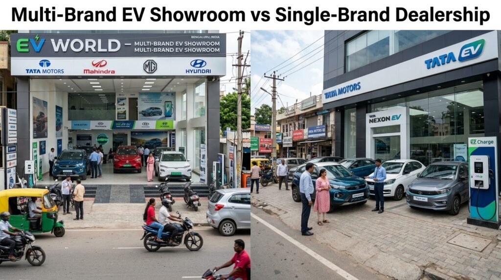 Multi-Brand EV Showroom vs Single-Brand Dealership India