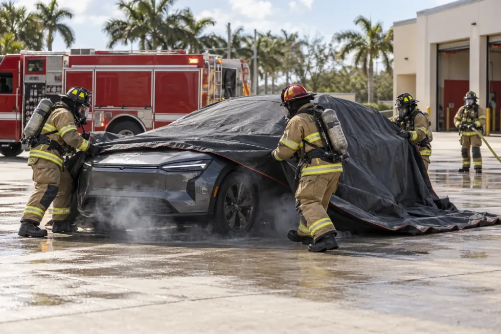 Coral Springs-Parkland Fire Department Deploys Advanced Gear for Electric Vehicle Fires