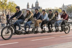 Meet the Seven Person Electric Bike Turning Heads and Bending Urban Mobility Rules