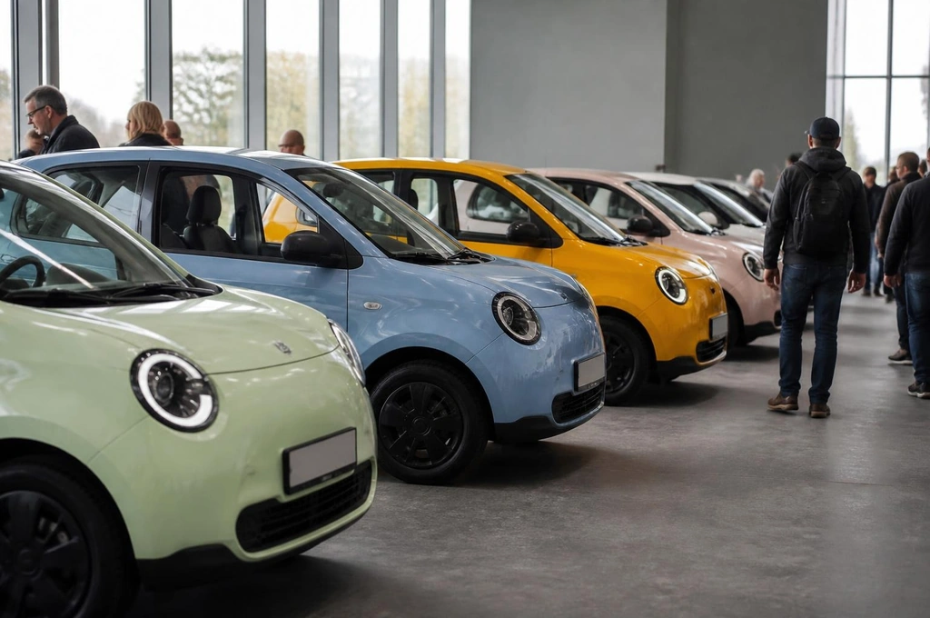 Stellantis low-cost electric cars - Automotive assembly plant robotic line in Europe