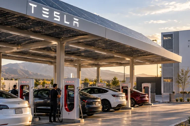Tesla Solar Stunt Proves Renewable Power Can Anchor Fleet Hubs
