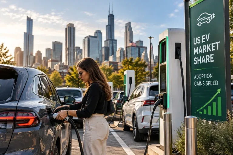 US Electric Vehicle Market Share Reaches 6.1% as Adoption Gains Speed