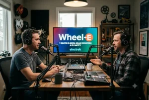 Wheel-E Podcast: 7-seater e-bike, solar scooter & EV safety alerts