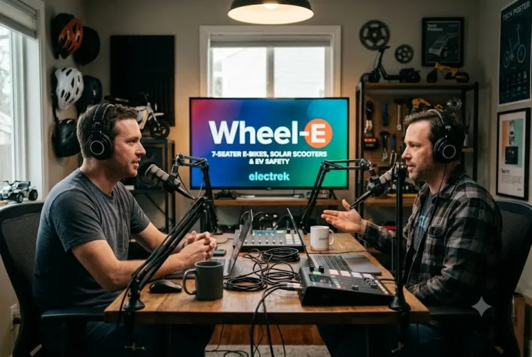 Wheel-E Podcast: 7-seater e-bike, solar scooter & EV safety alerts