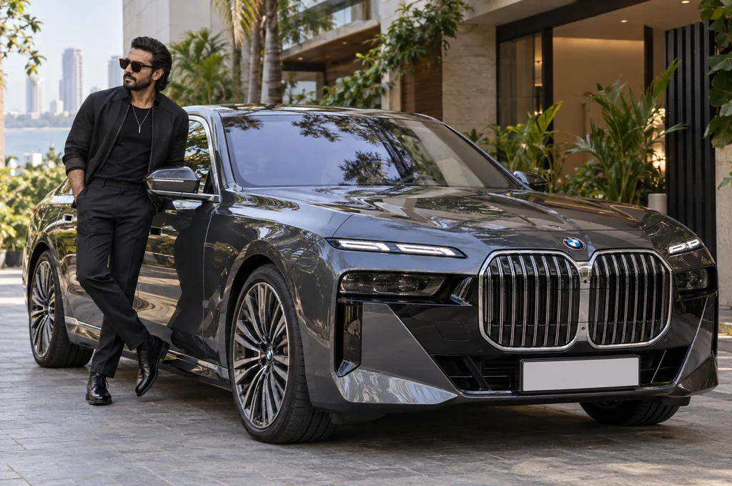 Ranveer Singh buys BMW i7 - Luxury electric car showroom