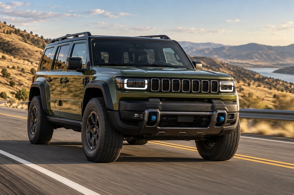 electric SUV - Jeep Recon EV range test - Electric off-road vehicle charging after highway run