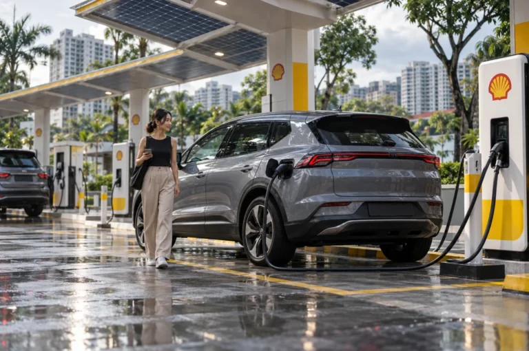 Shell Launches Solar-Powered EV Chargers in Singapore with 3 New Locations