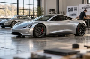 Tesla Roadster Design Combines Sci-Fi Performance With Vintage Sports Car Heritage